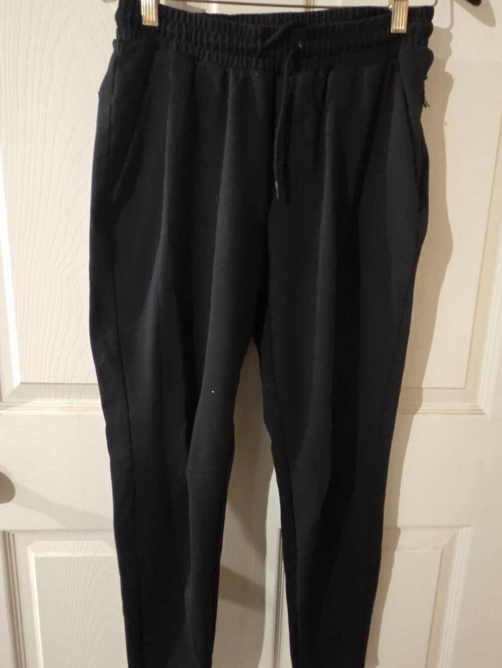 Men's Black Jogger Pants - Elastic Waist, Drawstring